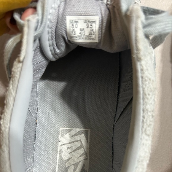 Vans Old Skool Stacked Embroidered Checkerboard Suede Gray Sneakers - Picture 5 of 5